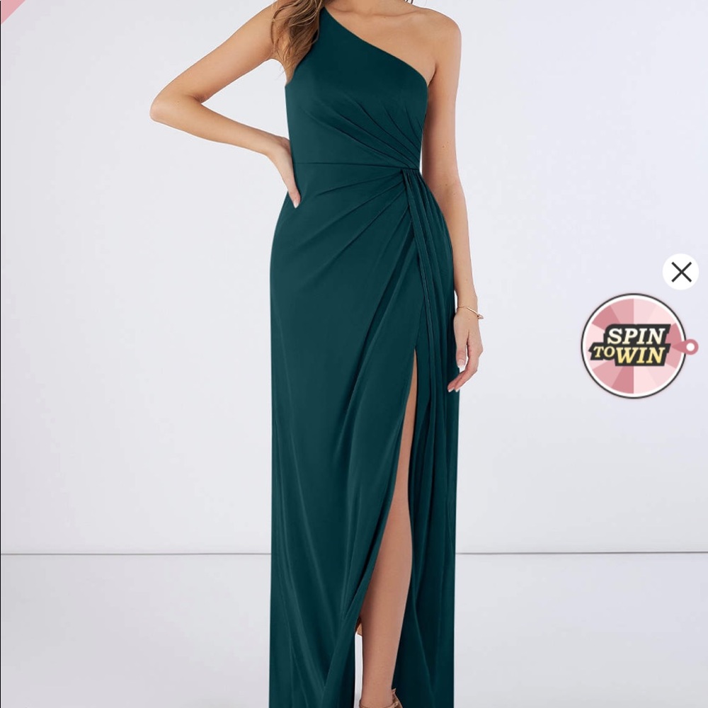 Azazie Dress Pine Green